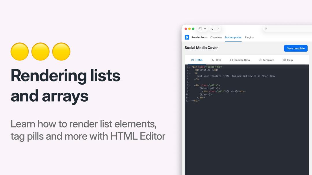 How to render lists in HTML templates