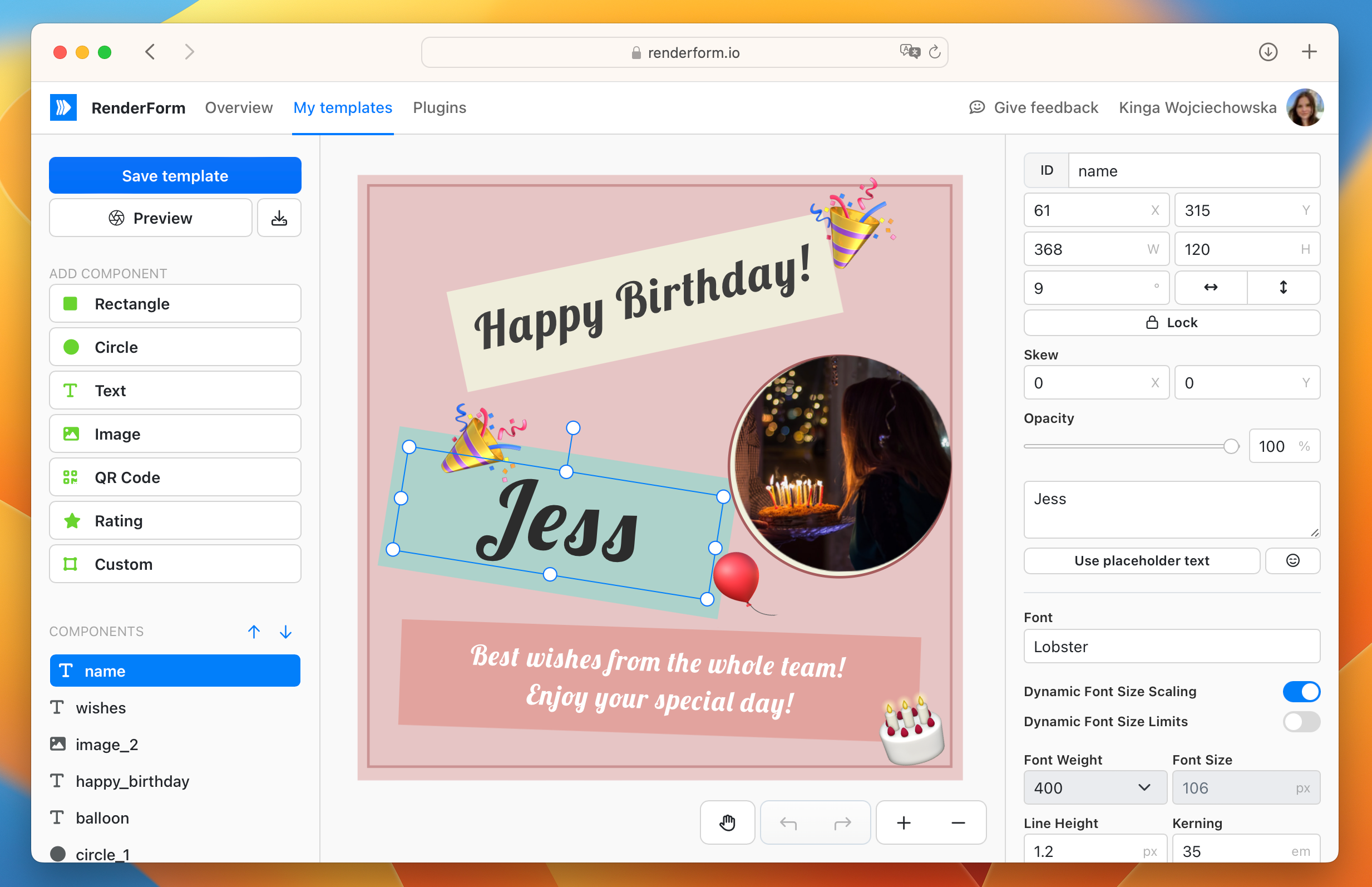 Automate sending birthday cards to your team members | RenderForm