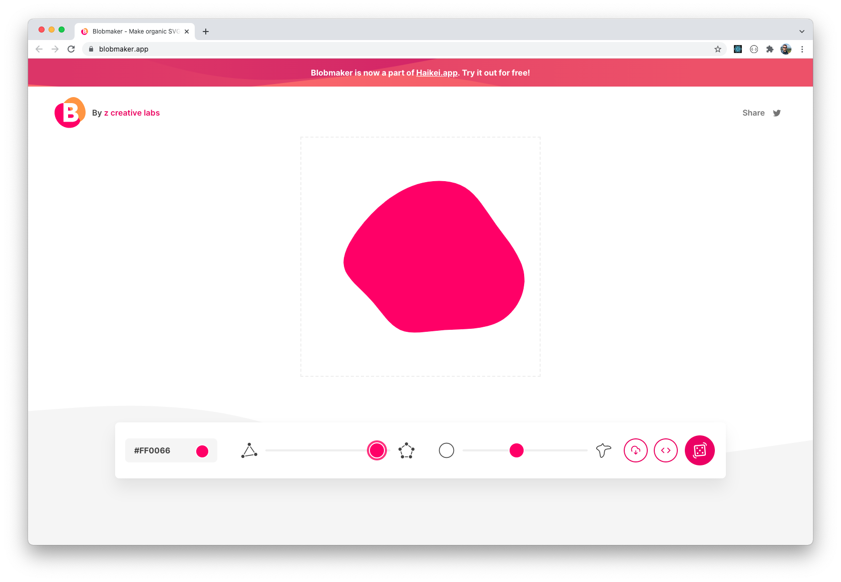 BlobMaker App - SVG Generator