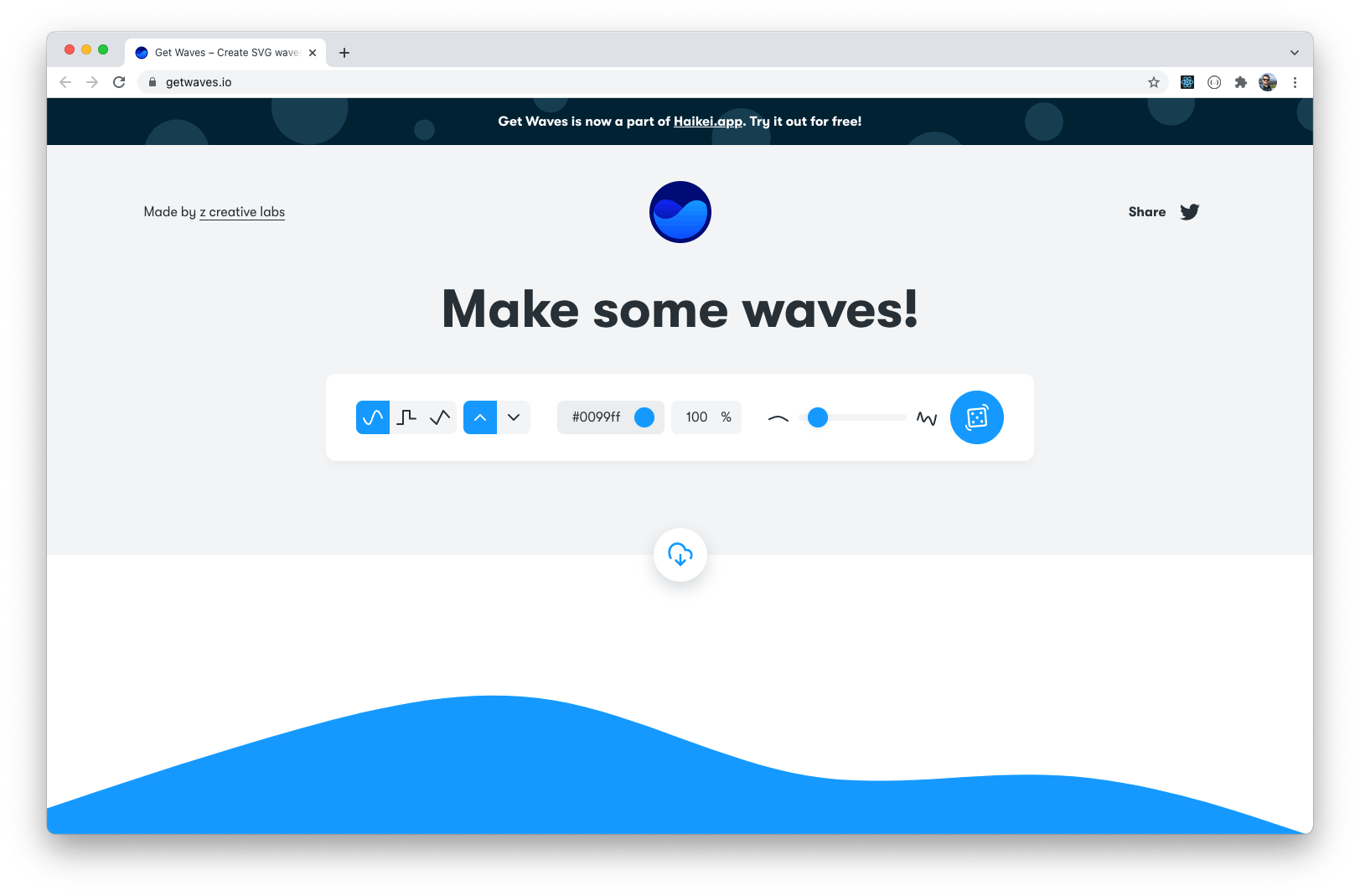 Get Waves App - SVG Generator