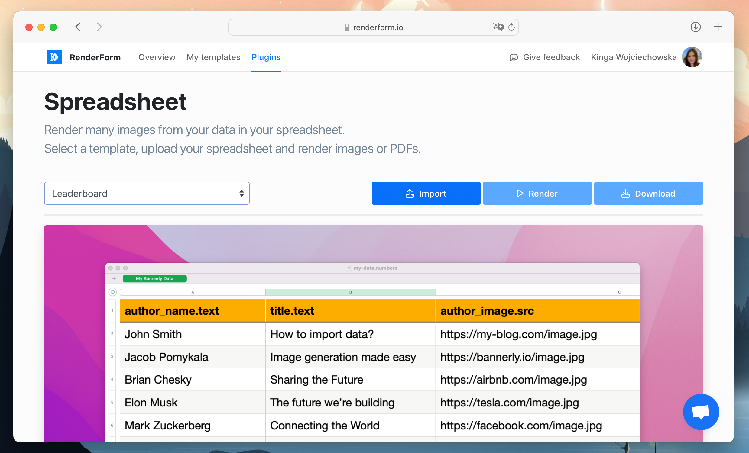 Spreadsheet automation plugin