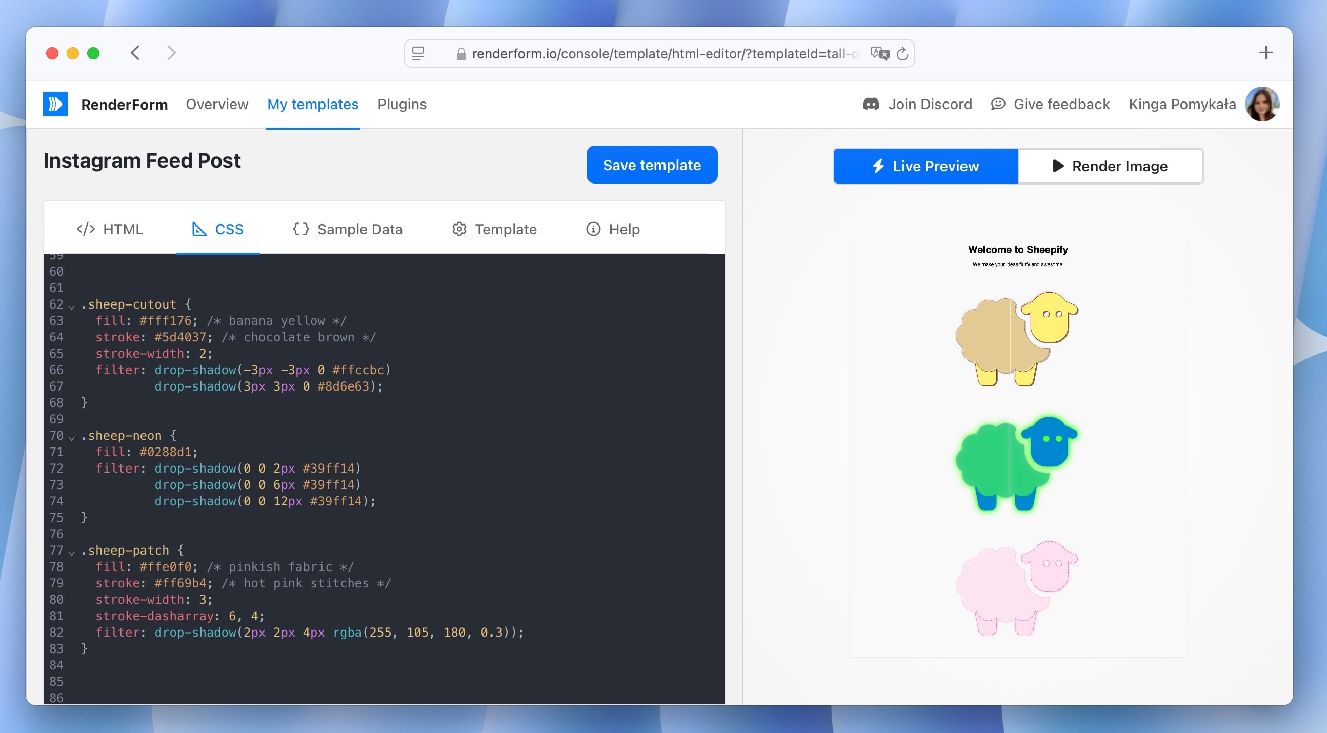 Creative SVG example