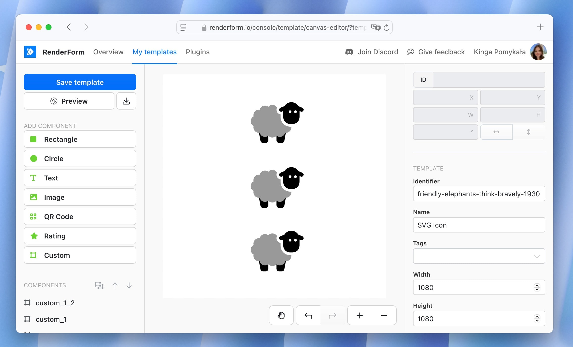 SVG in Canvas editor